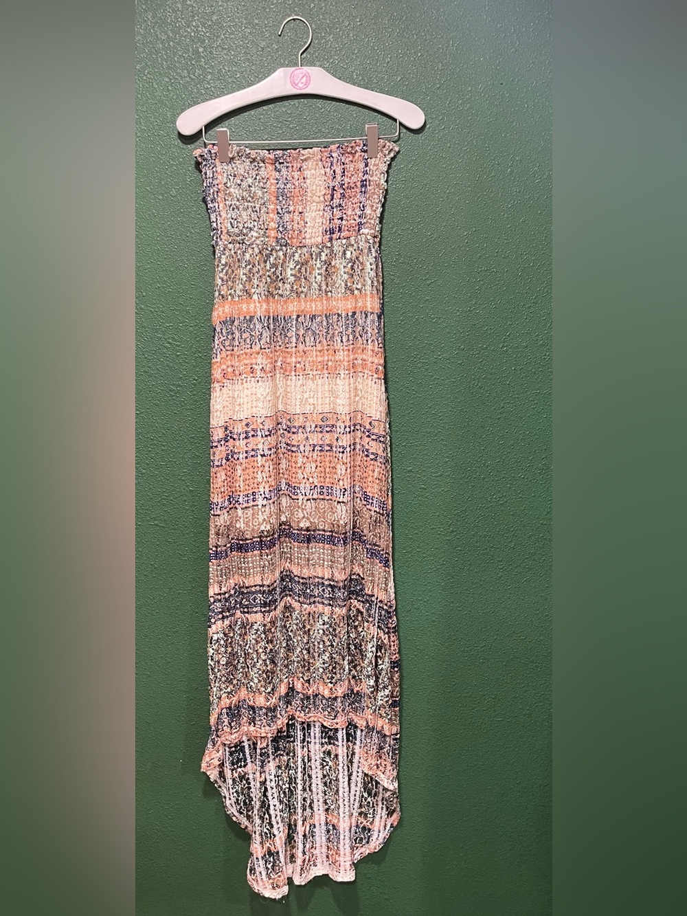 Strapless stretchy maxi dress
